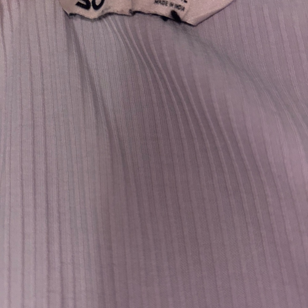 Light Blue Ruffle Trim Crop Top - Picture 2 of 2